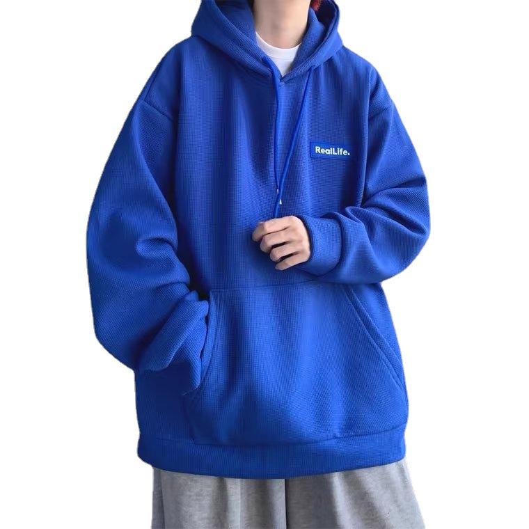 Men's Retro Oversized Fleece-Lined Hoodie - Autumn/Winter Style