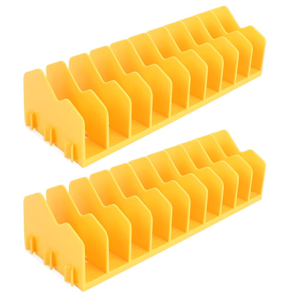 2PCS Wrench Organizer ABS Space Saving Multifunctional 10 Slot Wrench Holder for Pliers Ratchets Scissors Screwdrivers