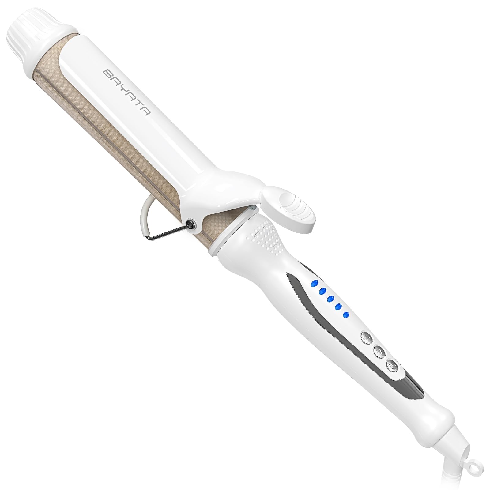 

BAYATA 38мм Завивка Корейский шелк Pro Завивка 5 Температур Подходит для всех типов волос Быстрая Совместимость с международным Нет Мгновенный Отрицательный Подходит для белый