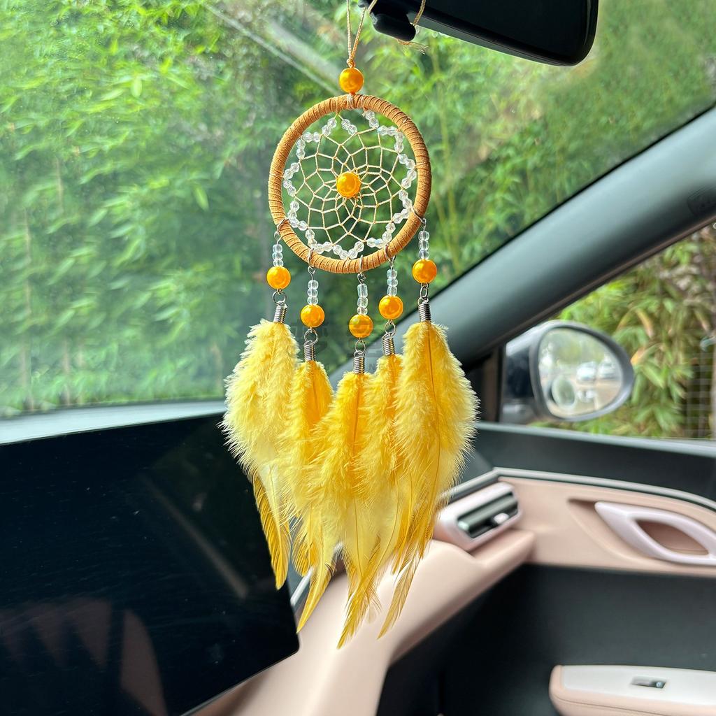 Feather Dreamcatcher Home Decor Hanging Ornament Handcrafted Car Accessory
