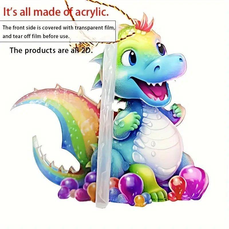 

Acrylic Eyecatching Dragon Hanging Ornament Whimsical Cartoon Design For Interior Car