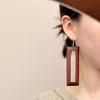 Elegant Wooden Earrings Geometric Design Lightweight And Comfortable Great For Enhancing Fall And Winter Fashion Styles