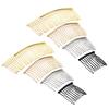 6pcs 10/15/20/30 Teeth DIY Metal Hair Comb Claw Hairpins Black/Rhodium For Wedding Jewelry Making Findings Components Comb