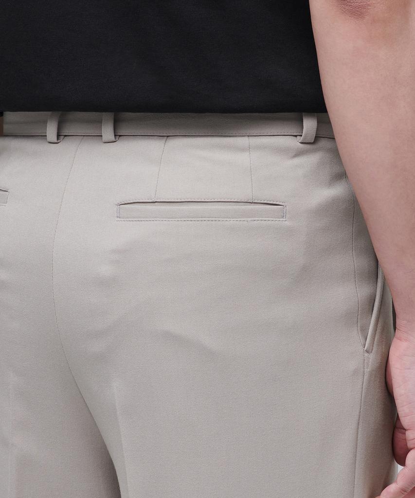 Musinsa Standard Real Wide Belted Slacks [Light Beige]