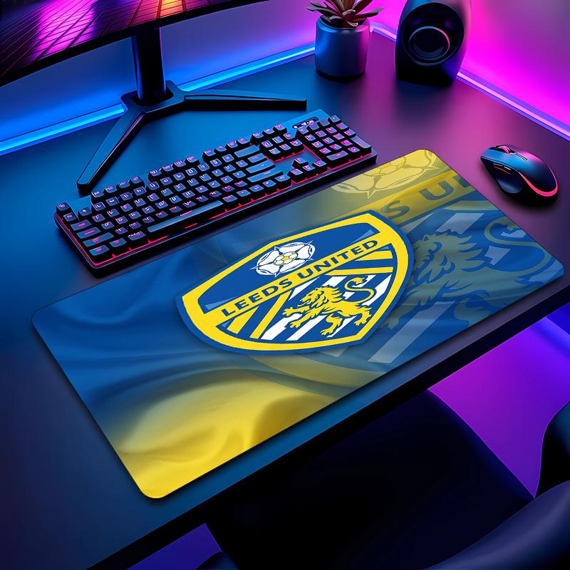 Leeds United Football Pattern Mouse Pad Non?Slip Rubber Base Gaming Mousepad For Desk Office Home