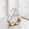 Nordic Hydroponic Metal Flower Vase Stand Transparent Glass Vase Love Gifts Desktop Household Ornament Home Office Decoration