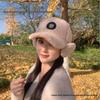 Women's Winter Earflap Baseball Cap with U Letter Embroidery