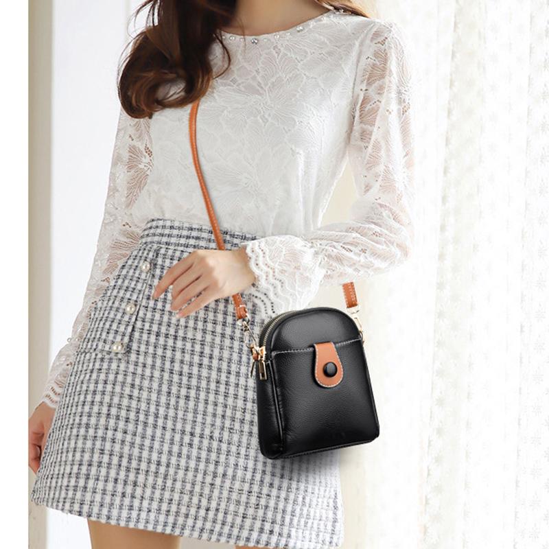 Mini Phone Bags For Women High Quality Pu Leather Crossbody Messenger Bag Fashion New Satchel Handbag Purse Shopping Bag