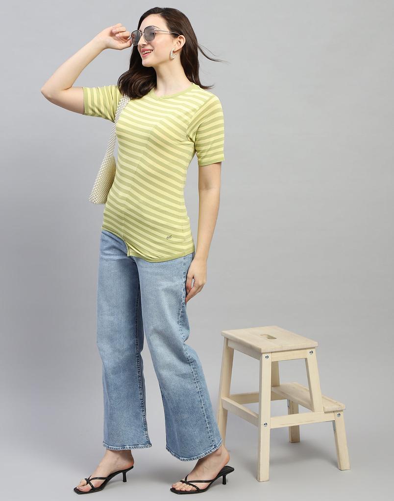 MONTE CARLO Women Regular Fit Green Top