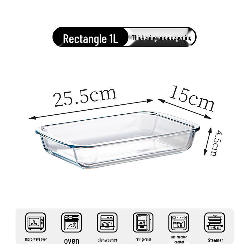 Heat-Resistant Fish-Shaped Glass Baking Dish