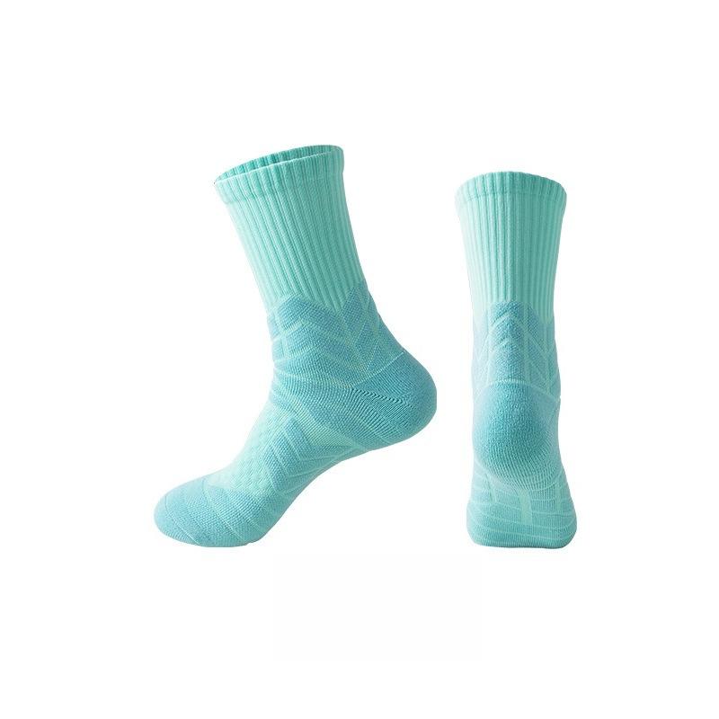 Men Socks Compression Stockings Breathable Cotton Basketball Wicking Sports Tube Elastic Socks Moisture Sport High Socks Cycling