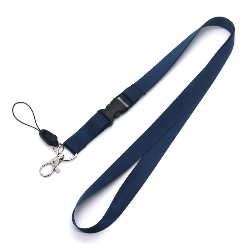 Custom Color Logo Nylon Phone & ID Lanyard with Screen Printed Polyester