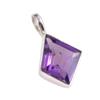 Natural African Amethyst Gemstone 925 Solid Sterling Silver Gift Pendant 1" n5c25