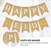 Ramadan Pull Flag Assorted Color Banner Bunting Happy Eid Swallowtail Easy to Use Party Decoration Supplies Linen Practical