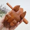 1Pc Thailand Frog Wood Carving Ornaments Hand-Carved Toad Creative Vocal Toys Solid Wood Toad Craft Scenic Souvenirs