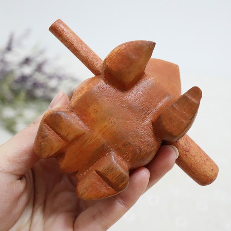 1Pc Thailand Frog Wood Carving Ornaments Hand-Carved Toad Creative Vocal Toys Solid Wood Toad Craft Scenic Souvenirs