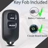 Key Fob Keyless Entry Fits for Toyota Highlander Tundra RAV4 Scion XA XB 2001 2002 2003 2004 2005 2006 2007 Remote Control Replacement HYQ12BBX,