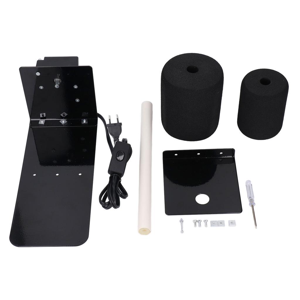 Single Shaft Cup Turner with Stand and 2 Sponges Metal Structure Cup Rotating Machine Kit for DIY Epoxy Crafts EU Plug