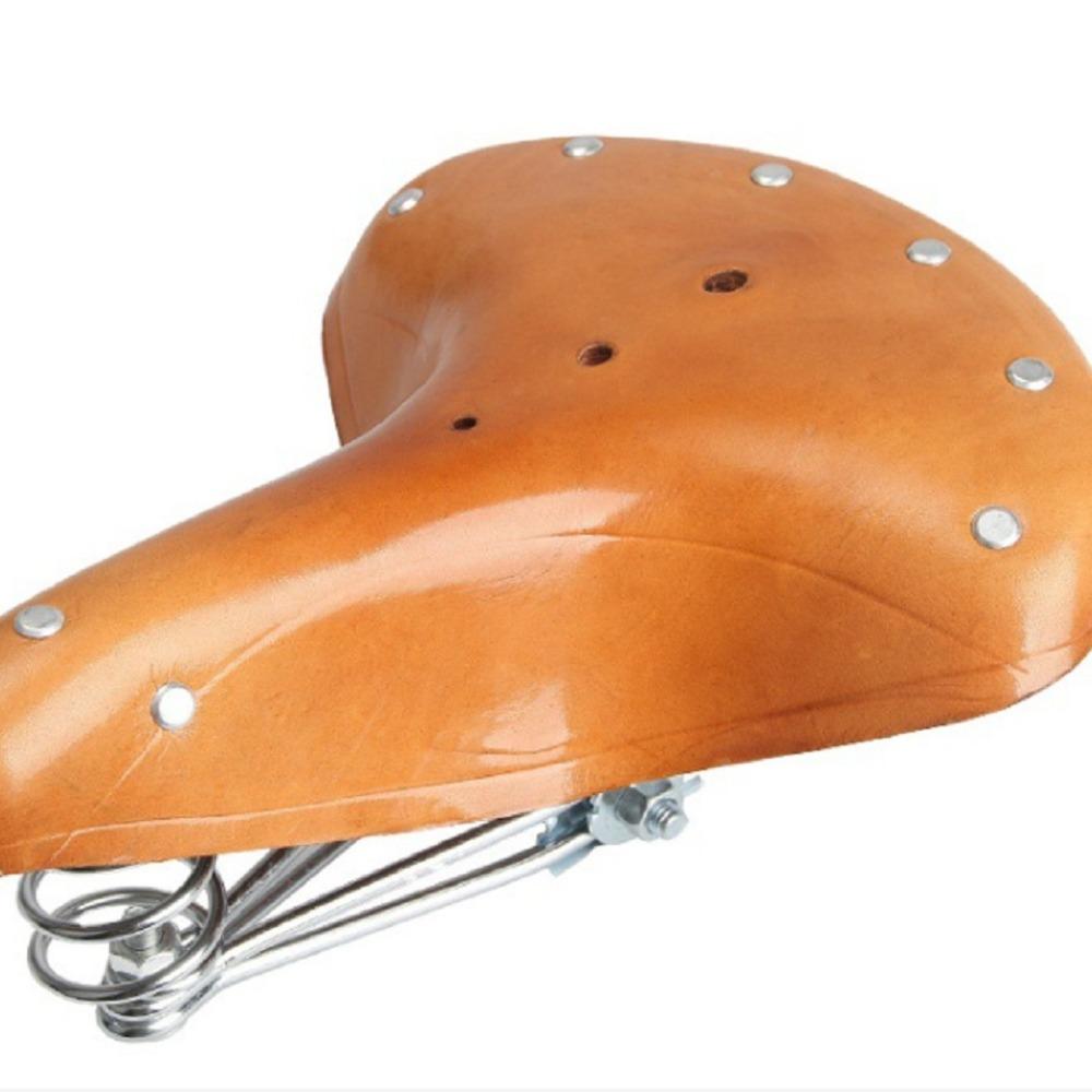 Bicycle Seat Cushion, Cowhide Seat, Three-spring Retro Car Seat, Mountain Bike Seat Cushion