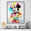 Disney Diamond Painting Minnie Mouse Splatter Graffiti Style Art Painting Cartoon Diamond Painting Full Diamond CrossstitchCraft DIYGiftHomeDecoration
