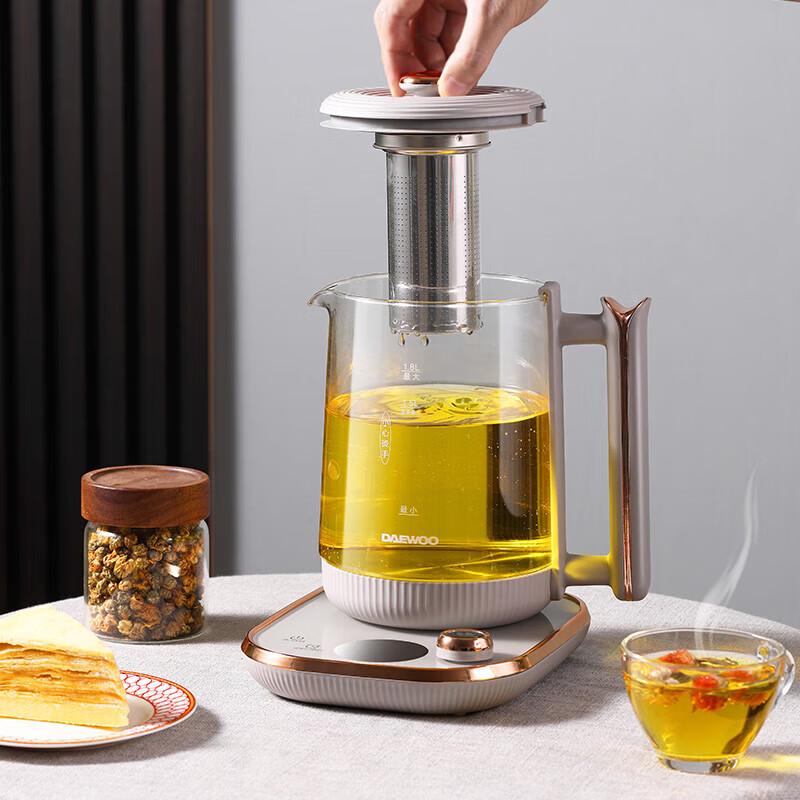 Daewoo 1.8L Multi-functional Glass Health & Tea Kettle CN plug (adapter included)