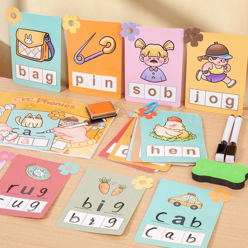 Children's early education puzzle enlightenment wooden beech seal solid wood toy wooden block letter puzzle stamp