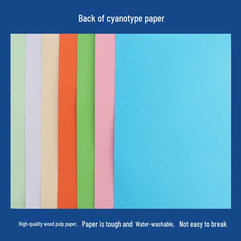 

A5 Blue Cyanotype Paper: Sun-Sensitive Art Printing Paper, 32/36 Sheets 12pcs 6-color Sun Print Paper