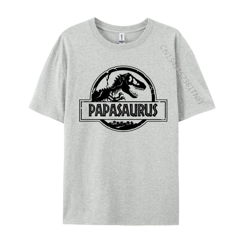 Papasaurus Tshirt Faddish Cosie Top Tshirts Premium Cotton Male T Shirt Gift From Son And Daughter Amazing