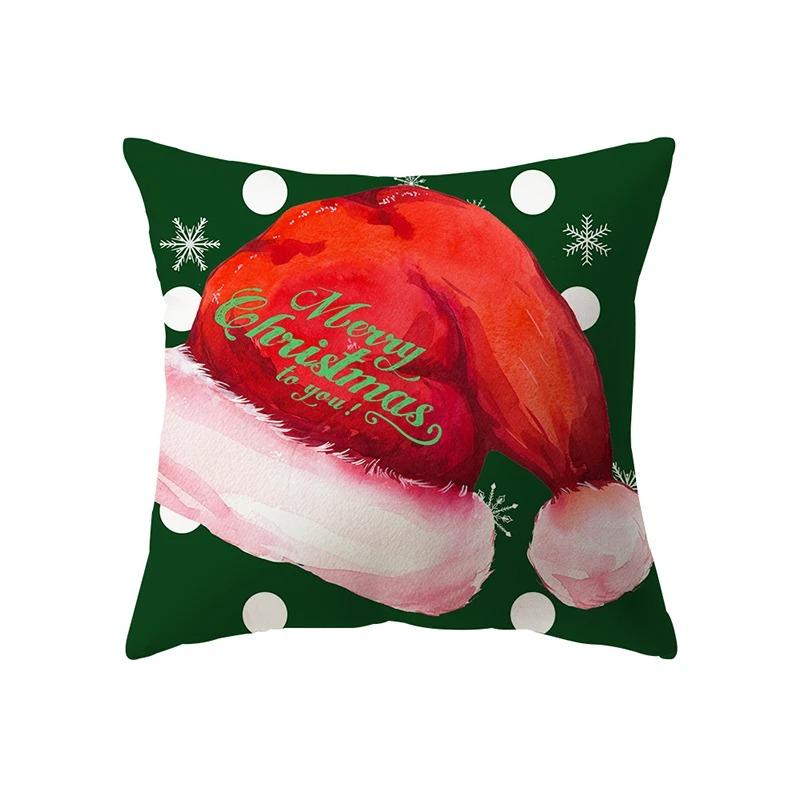 Christmas Themed Pillowcases Car Accessories Office Santa Claus Living Room Sofa Home Pillowcases