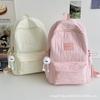 Schoolbag Casual Fresh Sweet Striped Solid Color Backpack Cute Girl Student Small Schoolbag Going Out Travel Light Backpack