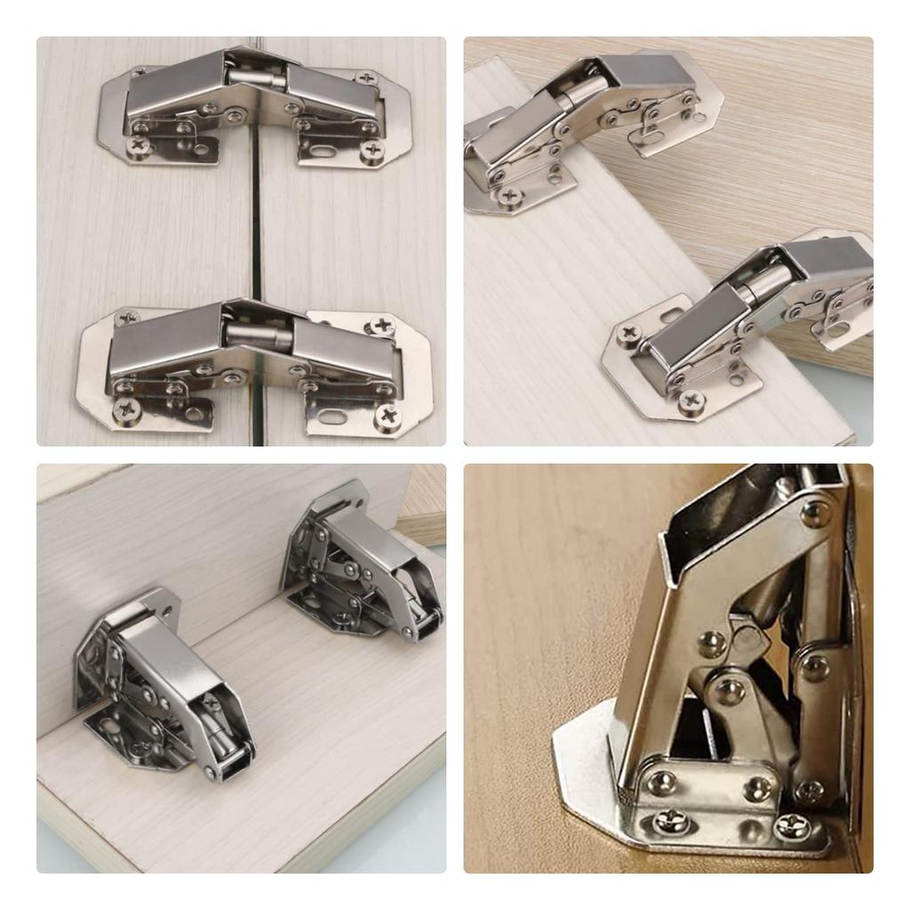 Nalaina Sliding Hinges (Set of 4) Slide Hinges, Stainless Steel Repair Hinges, Fixing, Building