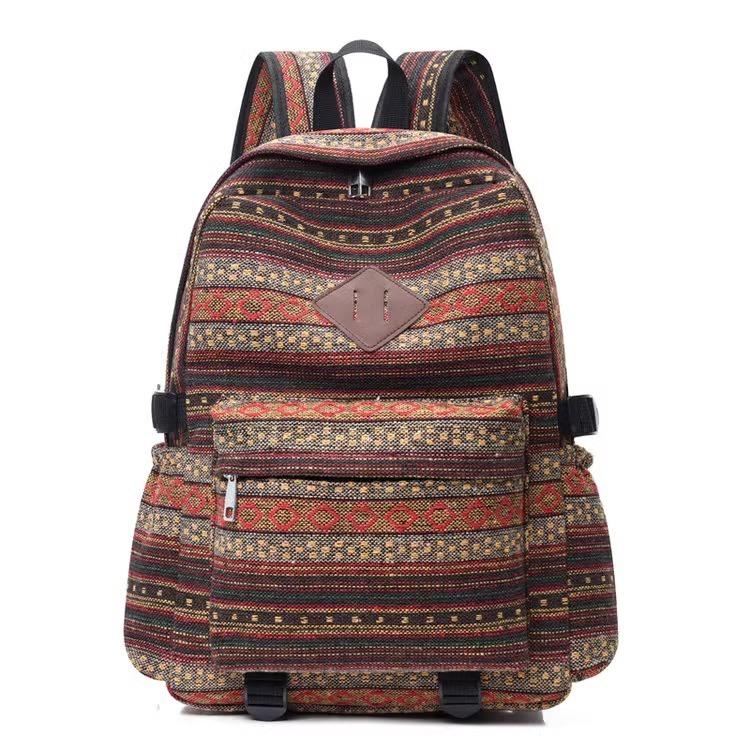 Schultaschenins Vintage Mode Campus Schultasche Weiblich Ethnisch Stil High School Schüler Mittelschule Rucksack Vielseitiger Freizeitrucksack
