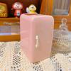 Cute Mini Refrigerator Shape Pen Holder Cartoon Girl Stationery Desktop Organizer Box Capacity Office Storage Free Stickers