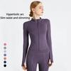 Women's Tracksuit Jacket Slim Fit Long Sleeved Fitness Coat Yoga Tops with Thumb Holes Gym Jacket Workout Sweatshirts