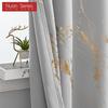 1PC Nuan Series 80% Blackout Fashionable and Minimalist Curtains with Golden and Marble Texture for Living Room Bedroom Balcony Window Home Decor