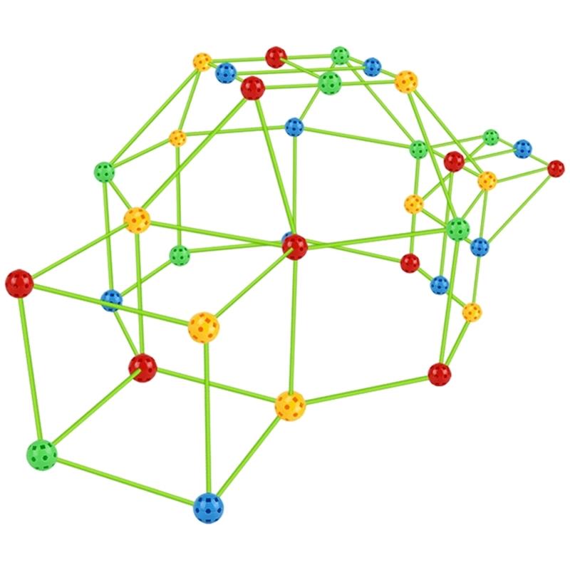 Σετ Κατασκευής Βάσης Σπιτιού Σκηνή Φωσφορίζοντα Καλαμάκια Σετ Κατασκευών