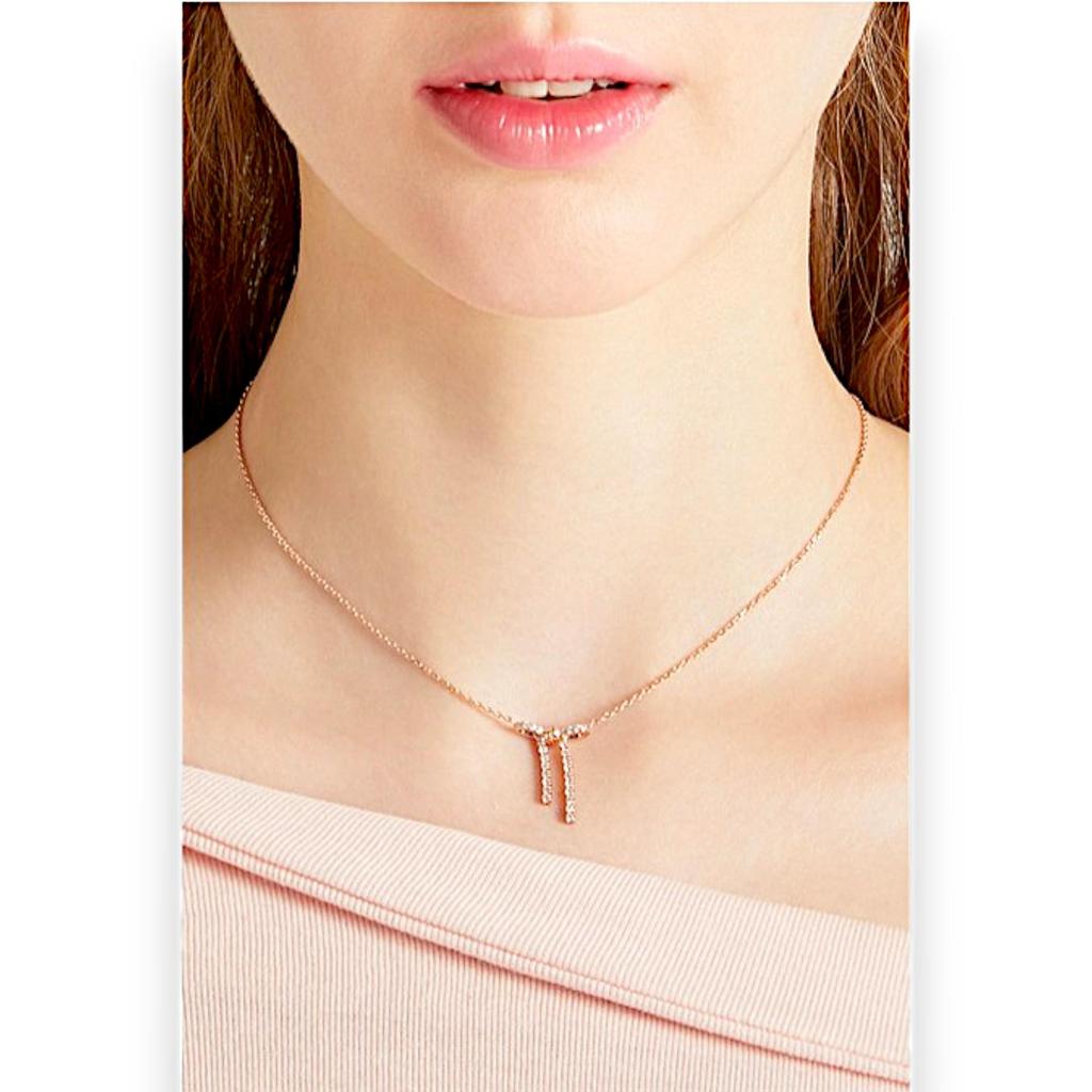 J.ESTINA Herbo Tennis Drop Necklace – Modern Elegance with a Sparkling Drop Pendant