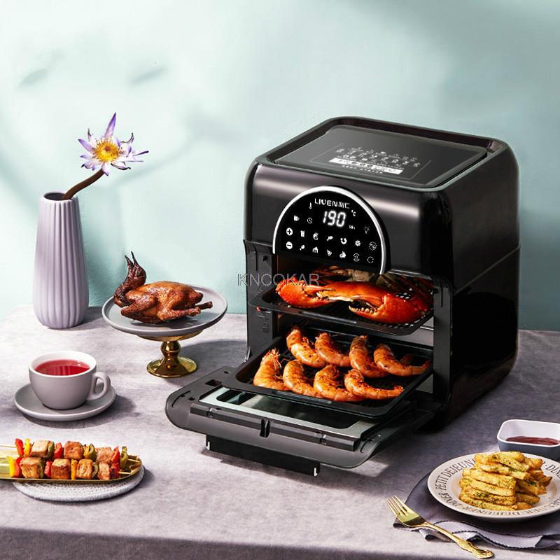 1500W 10L Multifunction Smart Fryer Chicken Oil free Air Fryer Oven Healthy Food Fryer Cooker Touch LCD Electric Deep Fryer