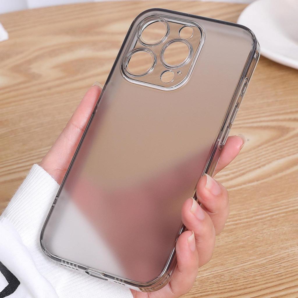 Frosted Tempered Glass Soft Edge Case for iPhone 16/17 Pro Max