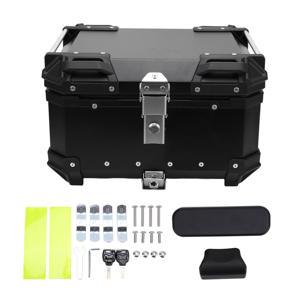 32L Motorcycle Top Box with Safety Lock Quick Release Universal Fit Water Resistant Motorcycle Trunk Luggage Top Case