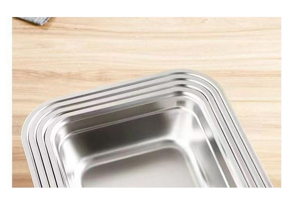 Square Stainless Steel Vegetable & Rice Washing Basin with Sieve
