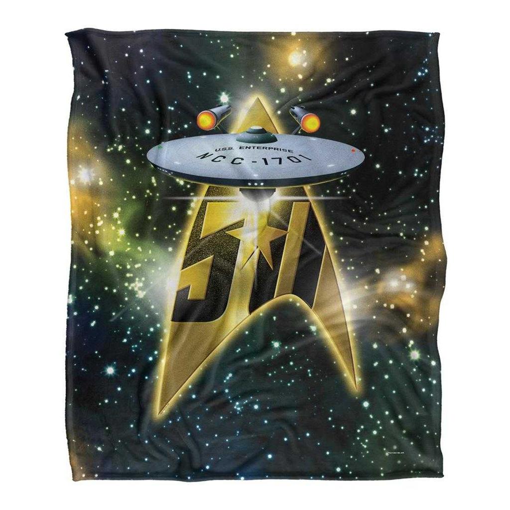 Star Trek Silky Ship 50th Supersoft Blanket