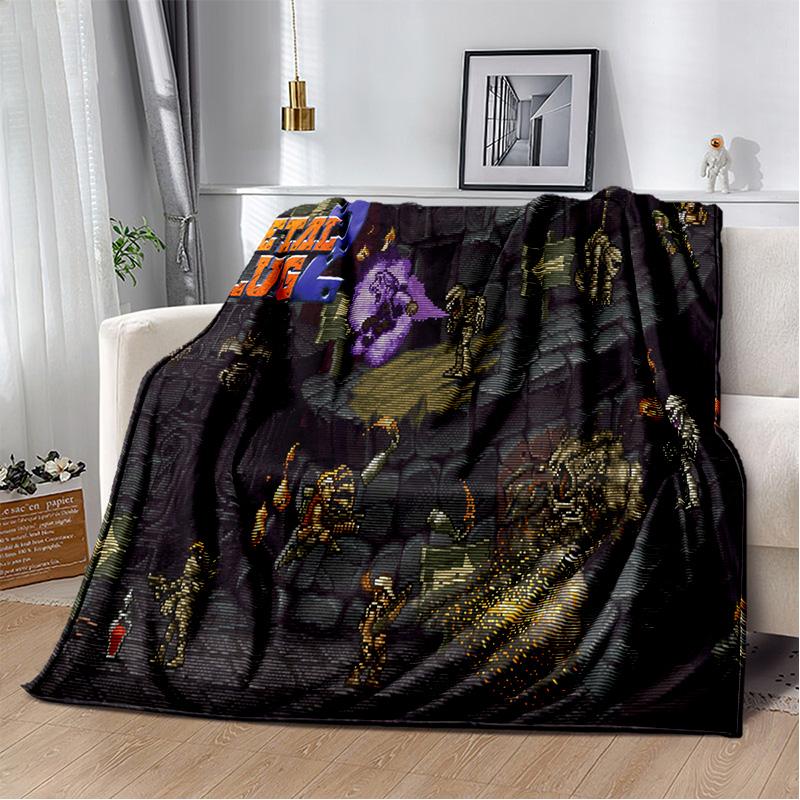 Classic Retro Game Metal Slug Gamer Soft Plush Blanket,Flannel Blanket Throw Blanket for Living Room Bedroom Bed Sofa Picnic Kid