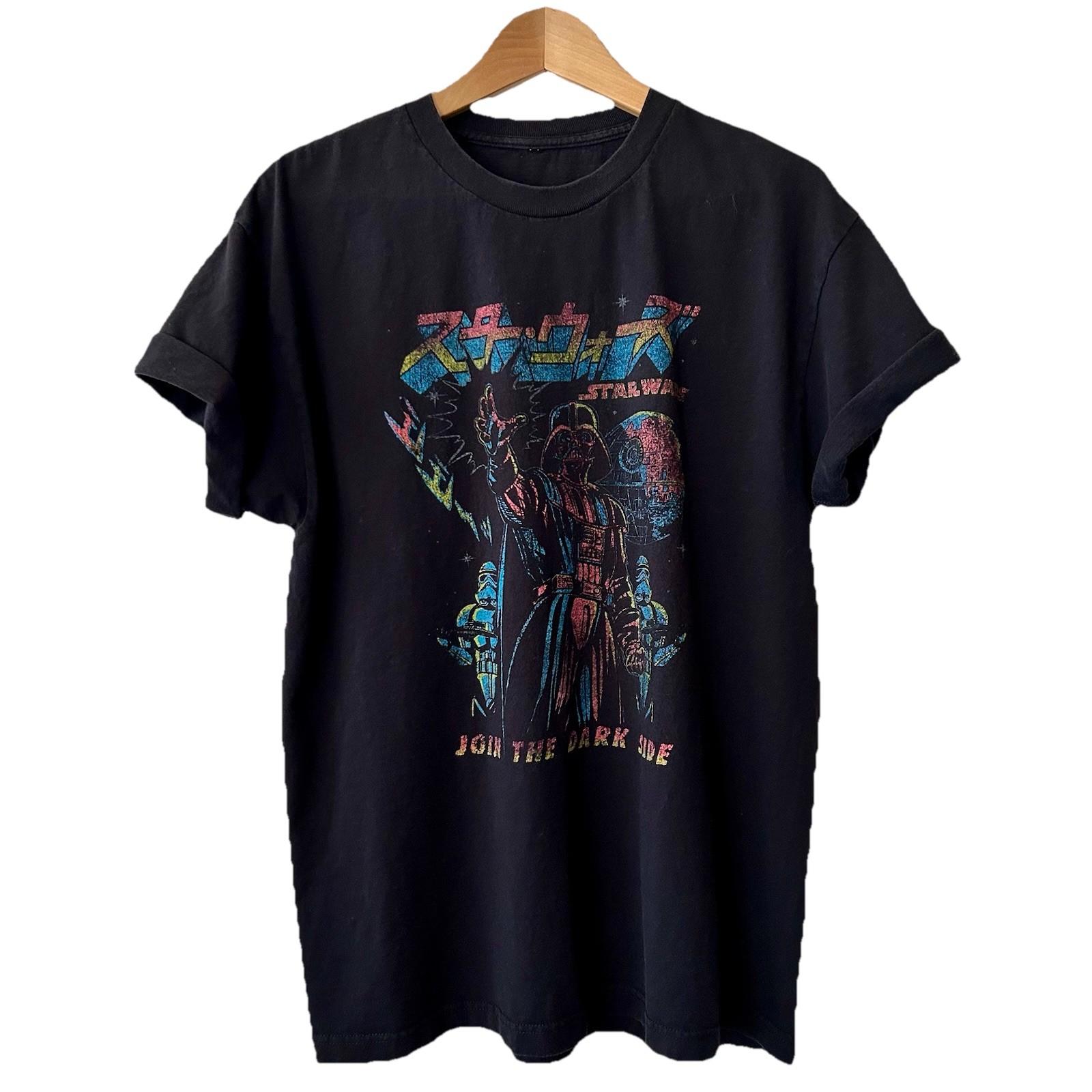 Star Wars Join The Dark Side T-shirt 100% Cotton Black Mens Unisex Fit Size L Unisex T-Shirt XL
