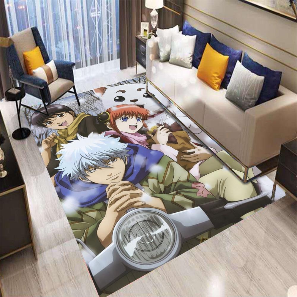 Cartoon Anime Silver Soul Carpet Rugs for Bedroom Rug Dining Room Washroom Floor Mat Living Room Decoration