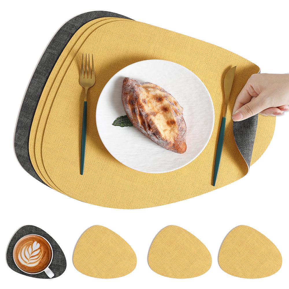 Nordic Water Drop Placemat - Waterproof, Oil-Proof, Heat-Resistant Dining Table Mat for Home, Restaurant, or Hotel Use.