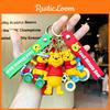 Portachiavi Creativo Winnie The Pooh Affascinante Accessorio in PVC per Borse e Chiavi