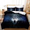 Wolf Animal Moon Snowfield Tree Wildlife 3D Bedding Set Duvet Cover Pillowcases Comforter Bed Linen Twin Queen King Size