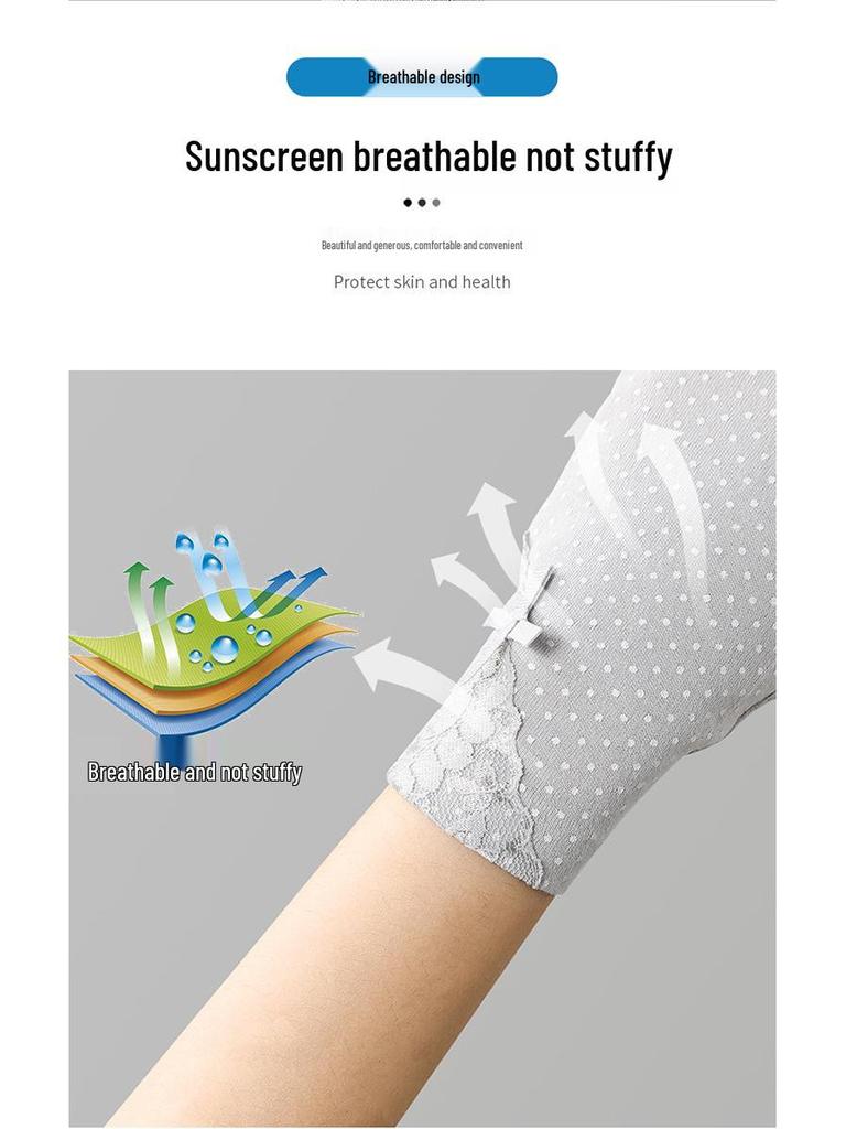 Women's 7020 Fingerless Non-Slip Touchscreen Sun Protection Cycling & Driving Gloves