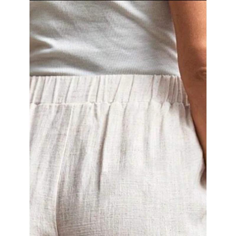 Loose Leg Slit Button Fashionable Casual Pants Women's Trousers